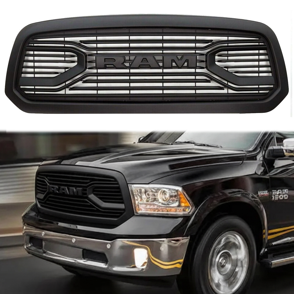 {Black Friday Deals} For 2013-2018 Dodge Ram 1500 Grill Big Horn Style Front Grille with Letter Matte Black