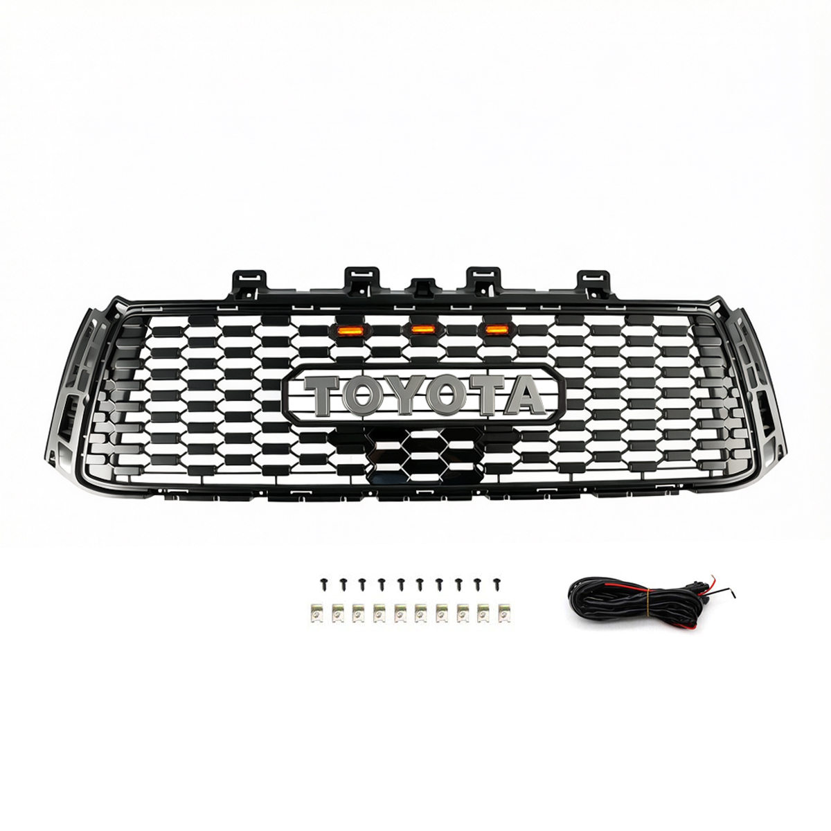 Front Grille For 2010-2013 Toyota Tundra Trd Pro Style Grill With LED Lights