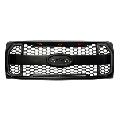 Front Raptor Style Grille For 2009-2014 Ford F150 Grill Mesh with LED Light