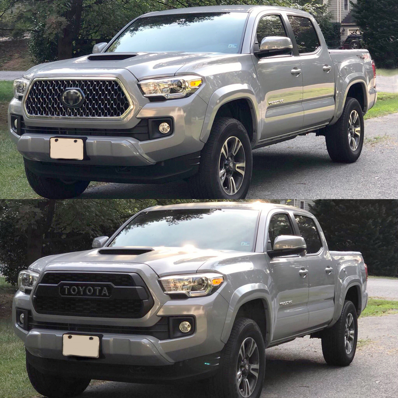 For 2016-2022 Toyota Tacoma Trd Pro Front Grill Matte Black Grille With Letter