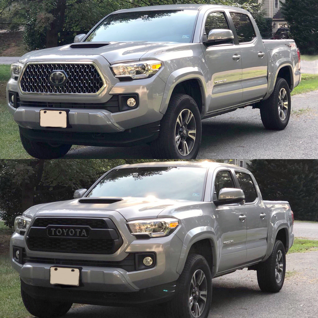 For 2016-2022 Toyota Tacoma Trd Pro Front Grill Matte Black Grille With Letter