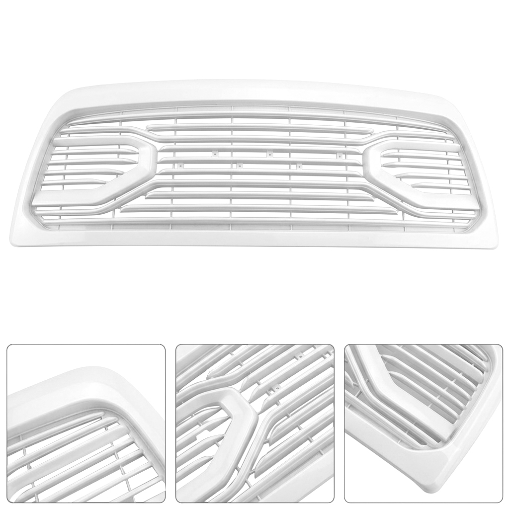For 2013-2018 Dodge Ram 2500 3500 Grille Big Horn Style Front Grill Bright White Mesh with Letter