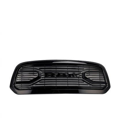 For 2013-2018 Dodge Ram 1500 Grill Big Horn Style Front Grille with Letter  Glossy Black