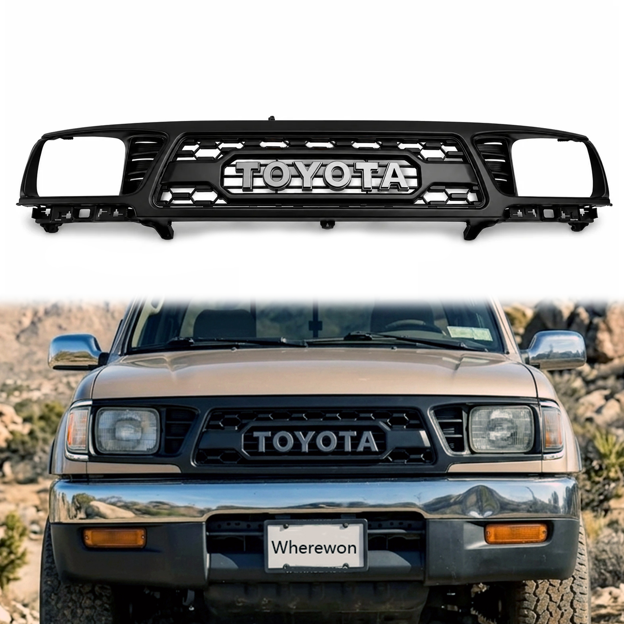 For Toyota Tacoma 1995 1996 1997 Grill Trd Pro Style Front Grille With Letter