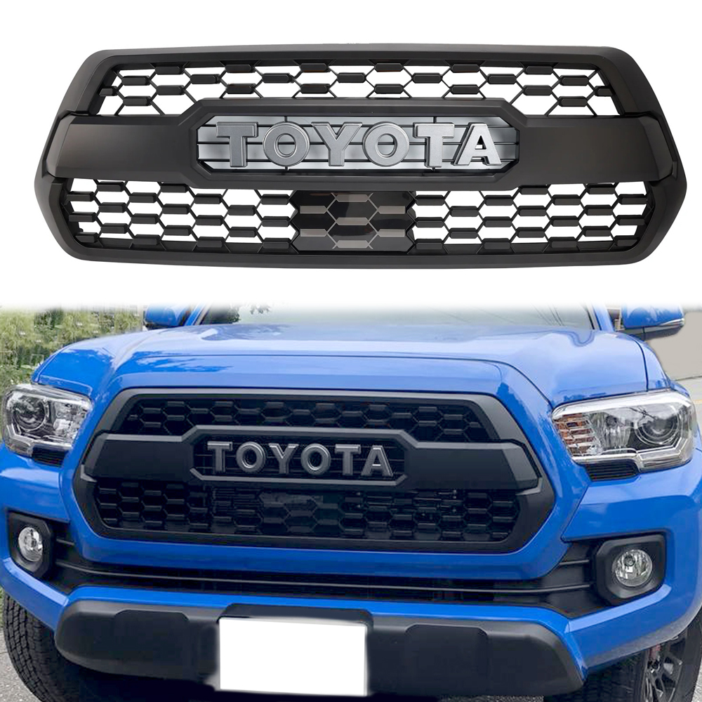 For 2016 2017 2018 2019 2020 2021 2022 2023 Toyota Tacoma Trd Pro Front Grill Matte Black Grille With Letter