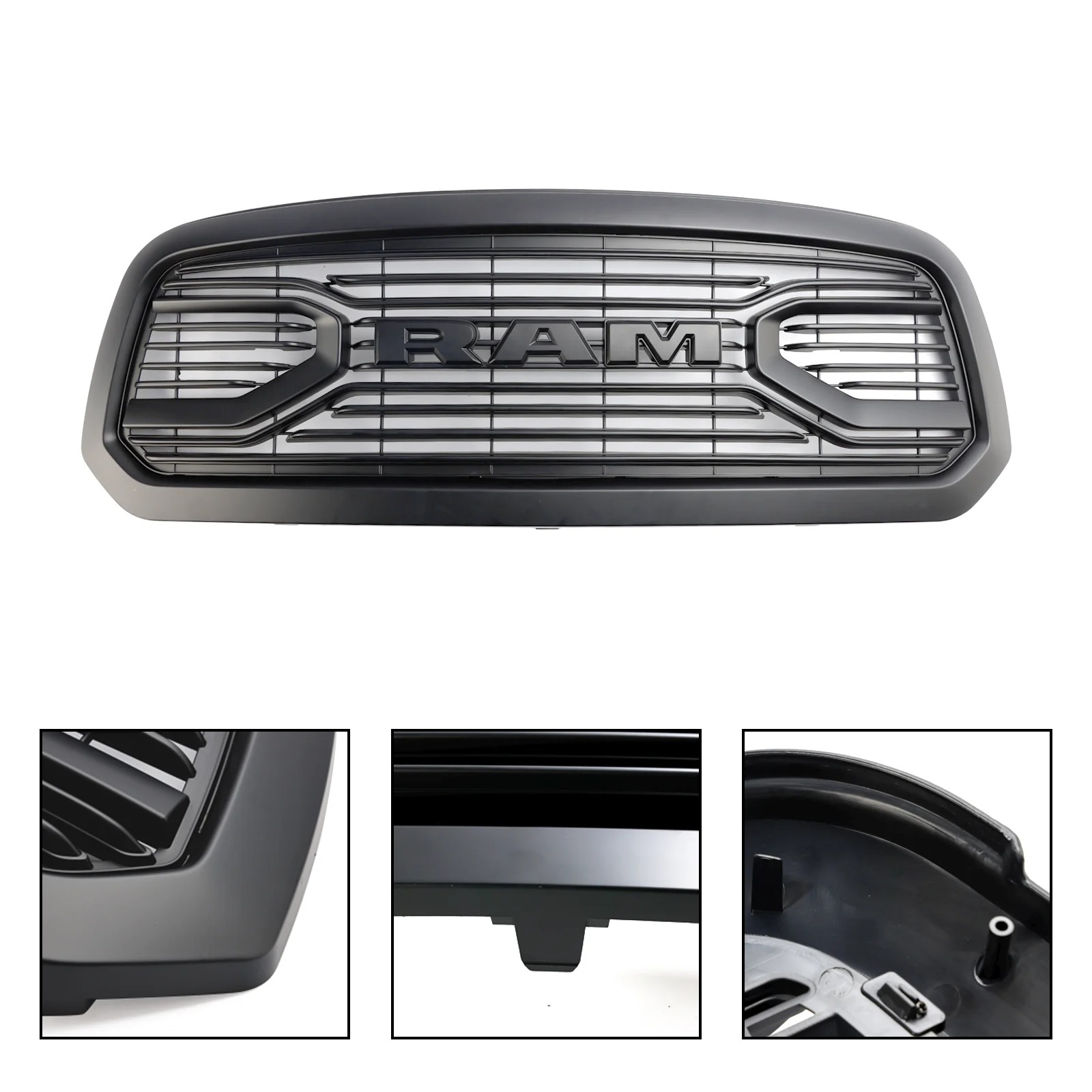 {Black Friday Deals} For 2013-2018 Dodge Ram 1500 Grill Big Horn Style Front Grille with Letter Matte Black