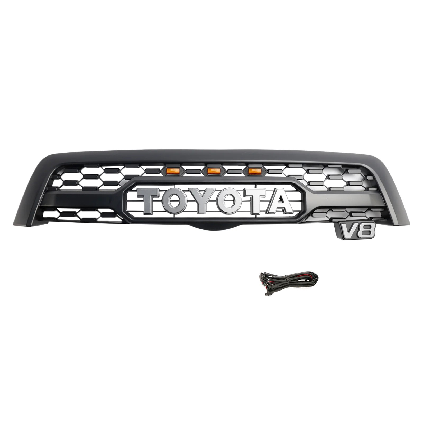 Toyota Sequoia 2005-2007 Grill TRO PRO Style Front Grille Matte Black Mesh W/ LED Light