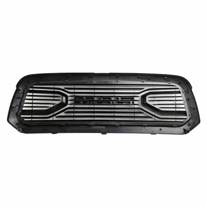 Big Horn Style Front Grille For 2013-2018 Dodge Ram 1500 Grill with LED Light Matte Black