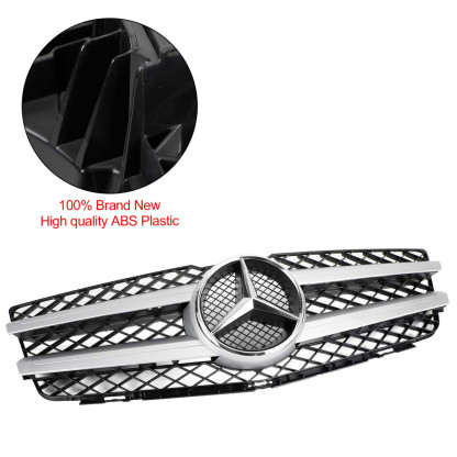 Grill Silver Front Grille for Mercedes Benz X204 GLK350 2010 2011 2012