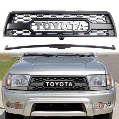 For 1996-2002 Toyota 4Runner Grill TRD PRO Style Front Bumper Grille w/ Letter