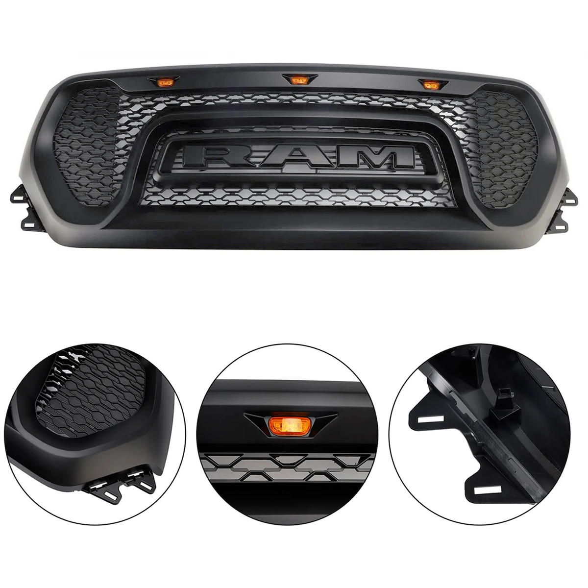 Rebel Style Grill For 2019-2024 Dodge Ram 1500 Grille w/ Letter