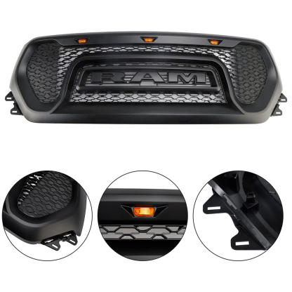 Rebel Style Grill For 2019-2024 Dodge Ram 1500 Grille w/ Letter