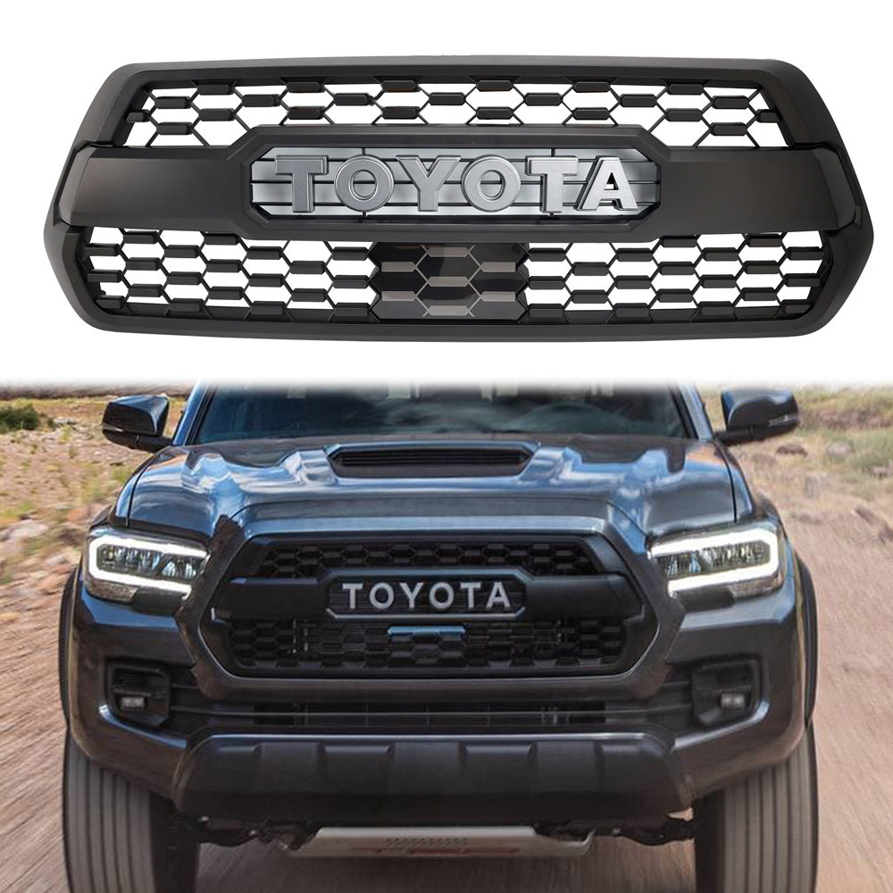 For 2016-2023 Toyota Tacoma 3rd gen TRD PRO Front Grill Replacement Grille W/ Sensor Cover