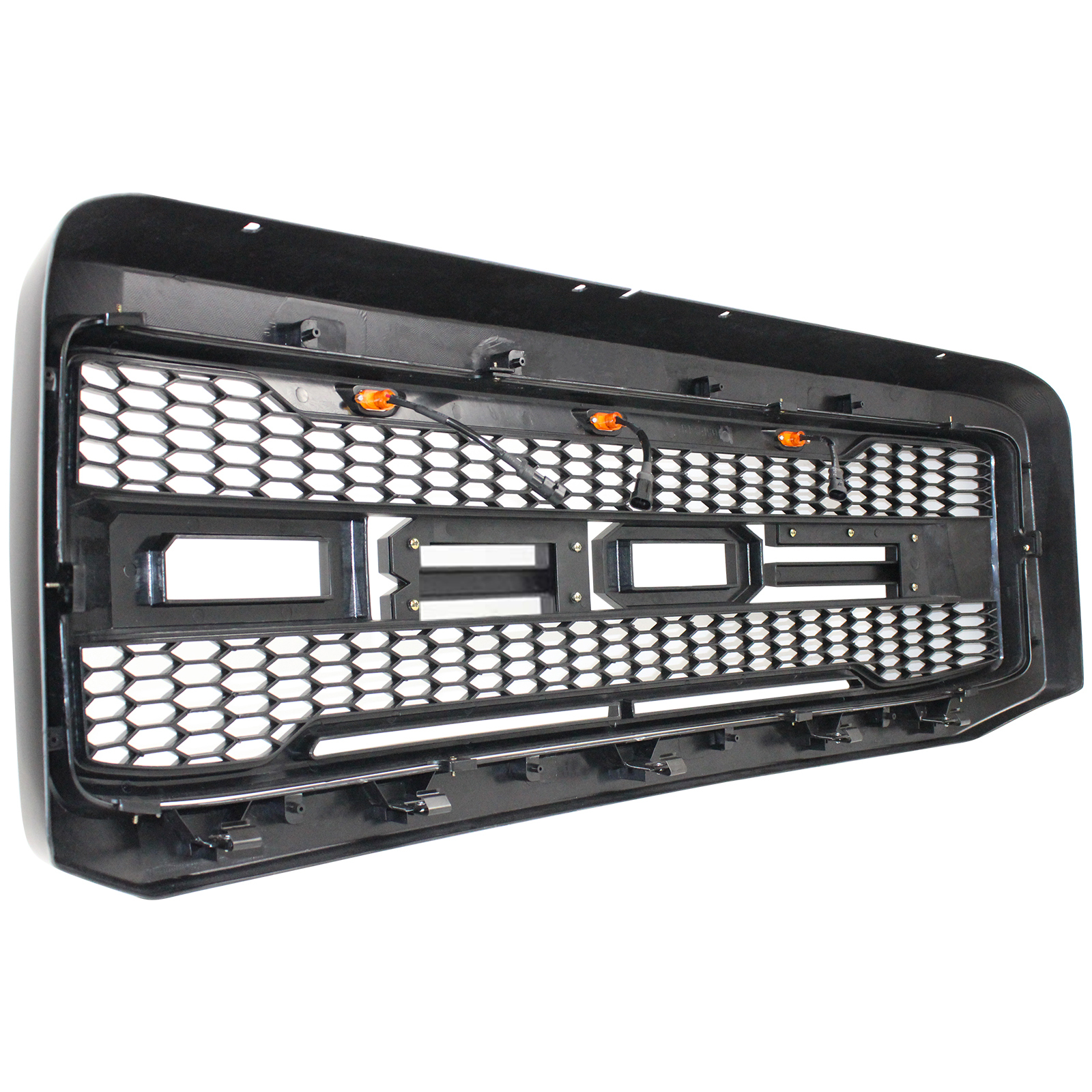 For 2005-2007 Ford Super Duty F250 F350 F450 F550 Grill Raptor Style Grille w/Led Light