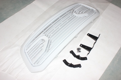 For 2013-2018 Dodge Ram 1500 Front Grill Upgrade Big Horn Style Grille Mesh Glossy White