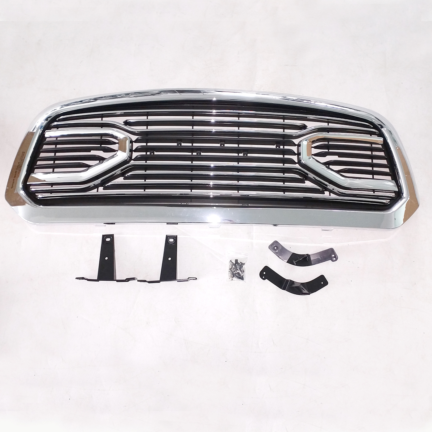 Chrome Front Grille For 2013-2018 Dodge Ram 1500 Big Horn Style Grill with Letter