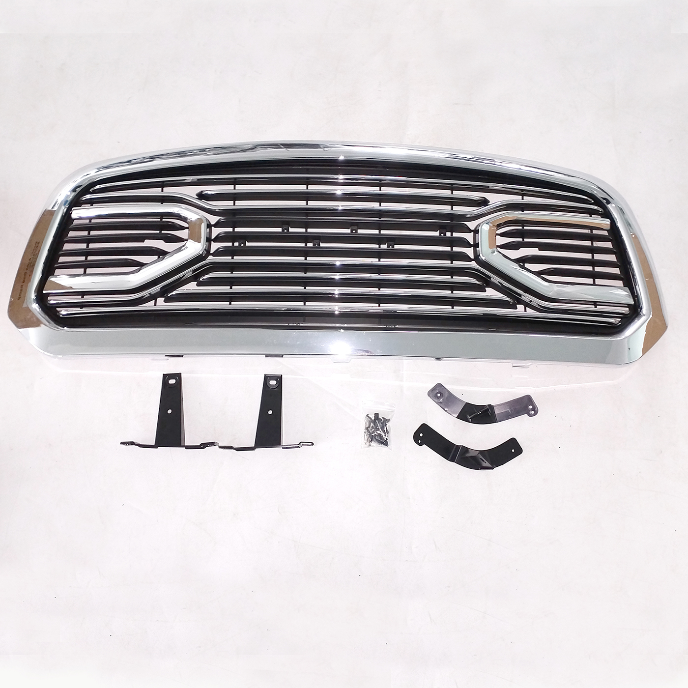 Chrome Front Grille For 2013-2018 Dodge Ram 1500 Big Horn Style Grill with Letter
