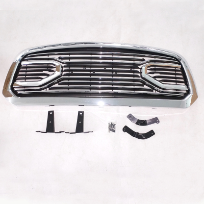 Chrome Front Grille For 2013-2018 Dodge Ram 1500 Big Horn Style Grill with Letter
