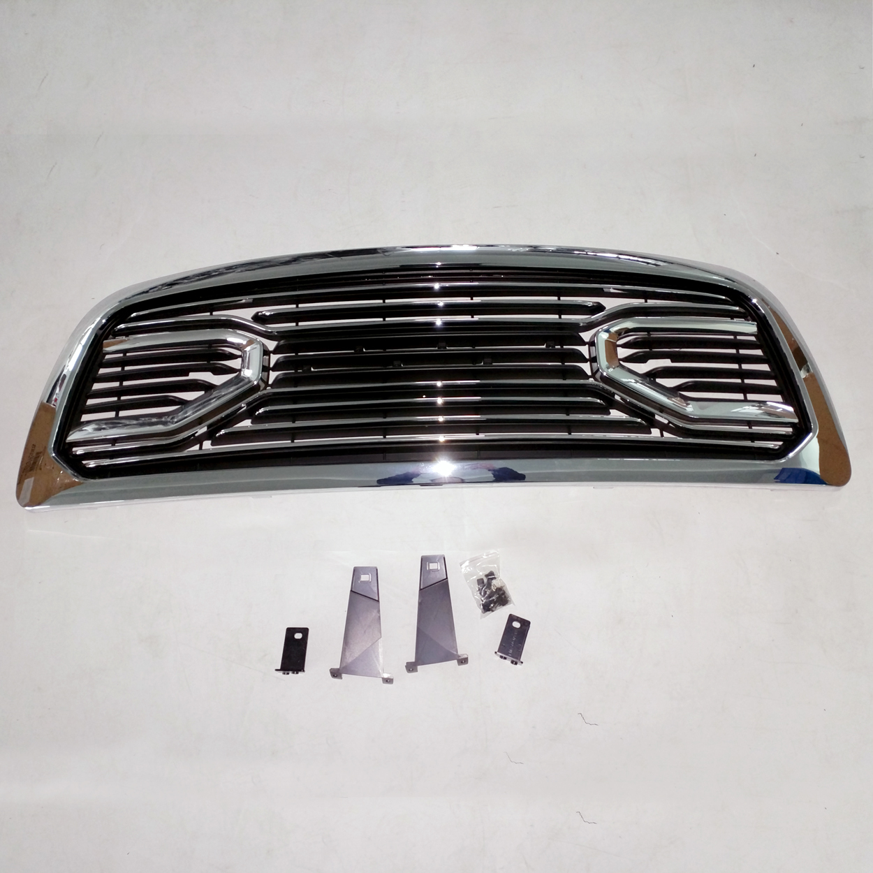 For 2009-2012 Dodge Ram 1500 Front Grille Chrome Big Horn Style Grill with Letter