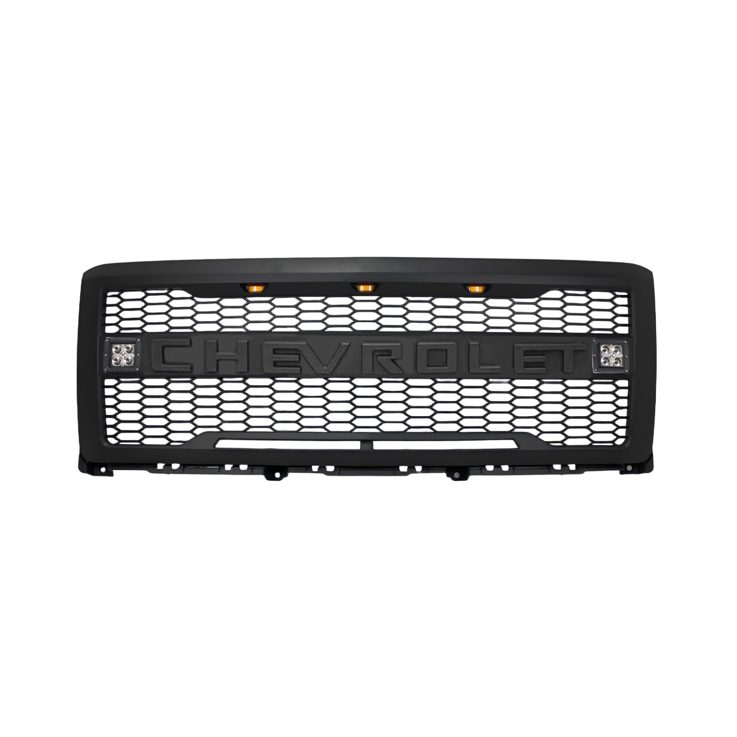 Grille For 2014-2015 Chevrolet Silverado 1500 Front Grill With Letter Matte Black