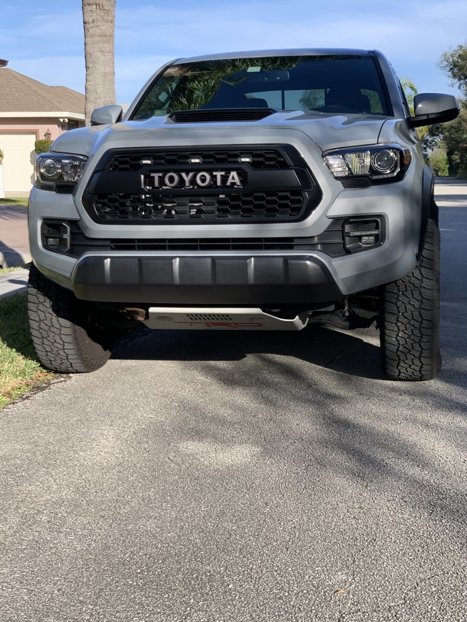 For 2016-2022 Toyota Tacoma Trd Pro Front Grill Matte Black Grille With Letter