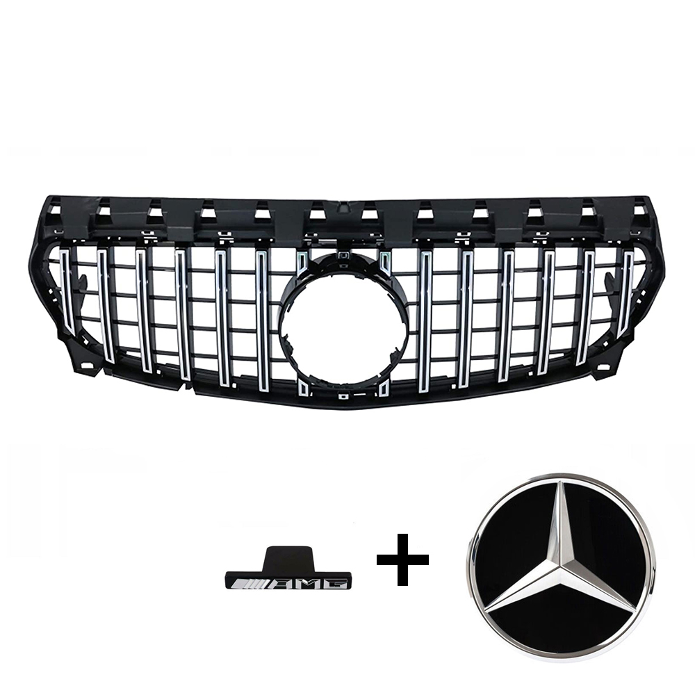 For 2013-2019 Mercedes Benz W117 CLA-Class CLA250 CLA200 Grill Panamericana GTR Front Grille Chrome 