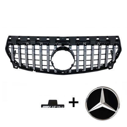 For 2013-2019 Mercedes Benz W117 CLA-Class CLA250 CLA200 Grill Panamericana GTR Front Grille Chrome 