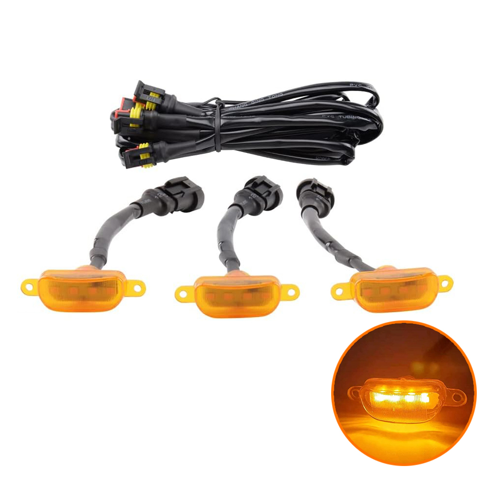 Amber Grill Lights for F150 Raptor Grill LED Lamps Ram 1500 2013-2018 Front Grille Car Accessories