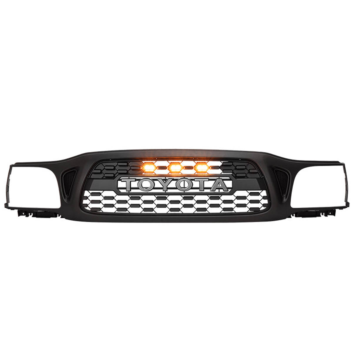 Front Grill For 2001 2002 2003 2004 Toyota Tacoma Grille w/Letter  W/LED Light