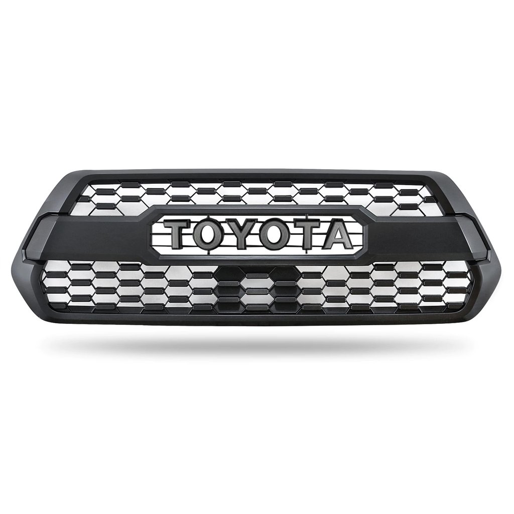 For 2016-2022 Toyota Tacoma Trd Pro Front Grill Matte Black Grille With Letter