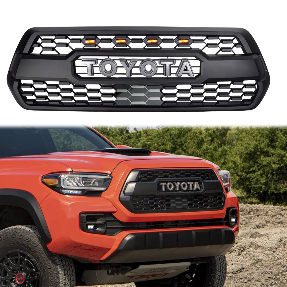 Front Grill For 2016-2023 Toyota Tacoma TRD Pro Grille With LED Lights