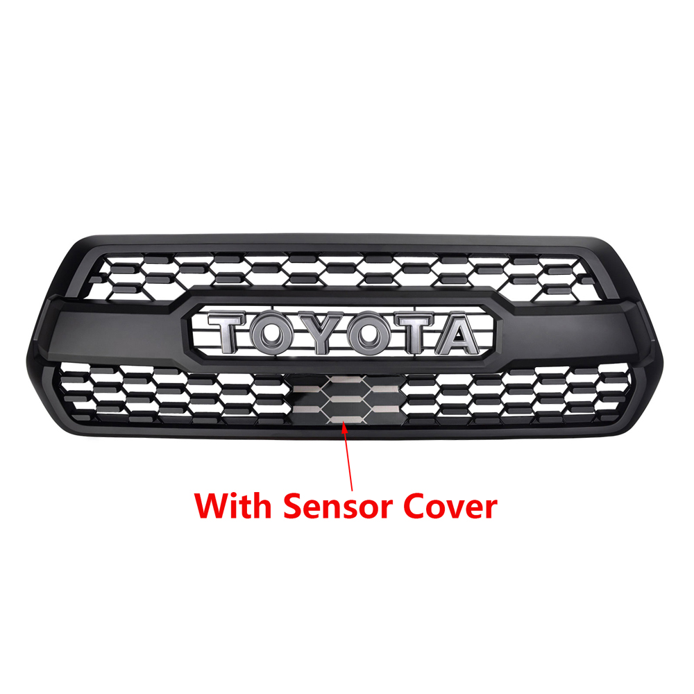 For 2016-2023 Toyota Tacoma 3rd gen TRD PRO Front Grill Replacement Grille W/ Sensor Cover