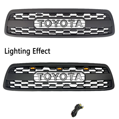Front Grill For 2000-2002 Toyota Tundra Grille With Led Lights w/ Letter