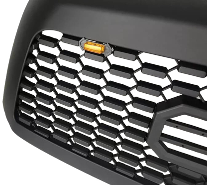 For 2010-2018 Toyota Sequoia Grille Matte Black Front Grill W/ Letters & LED Lights