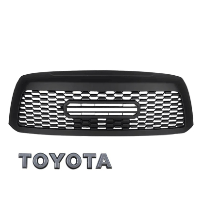 For 2010-2018 Toyota Sequoia Grille Matte Black Front Grill W/ Letters 