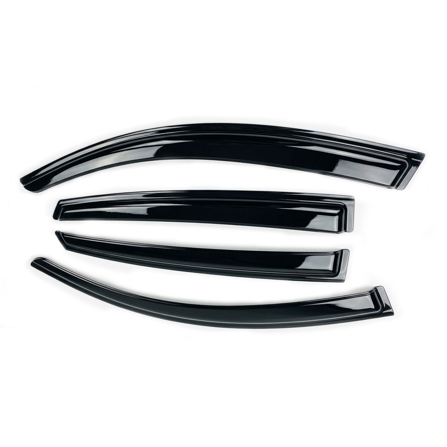 Window Visors Rain Glossy Black Guards Shield for Honda Accord 2018-2022