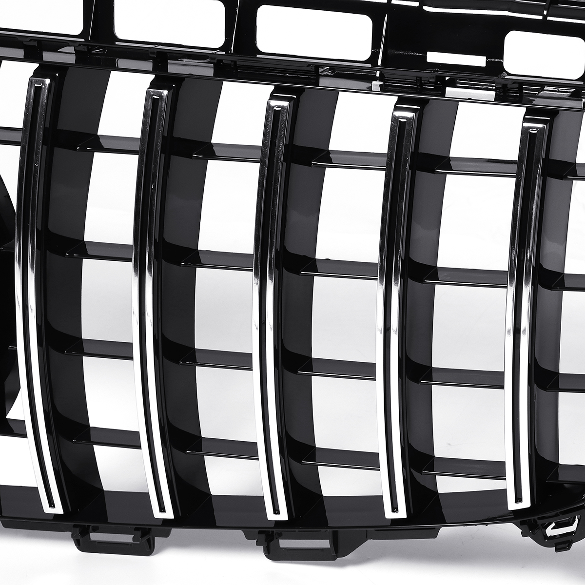 GT R Grille Fit Mercedes Benz W213 E-CLASS 2016-2020 W/ Camera Hole Black