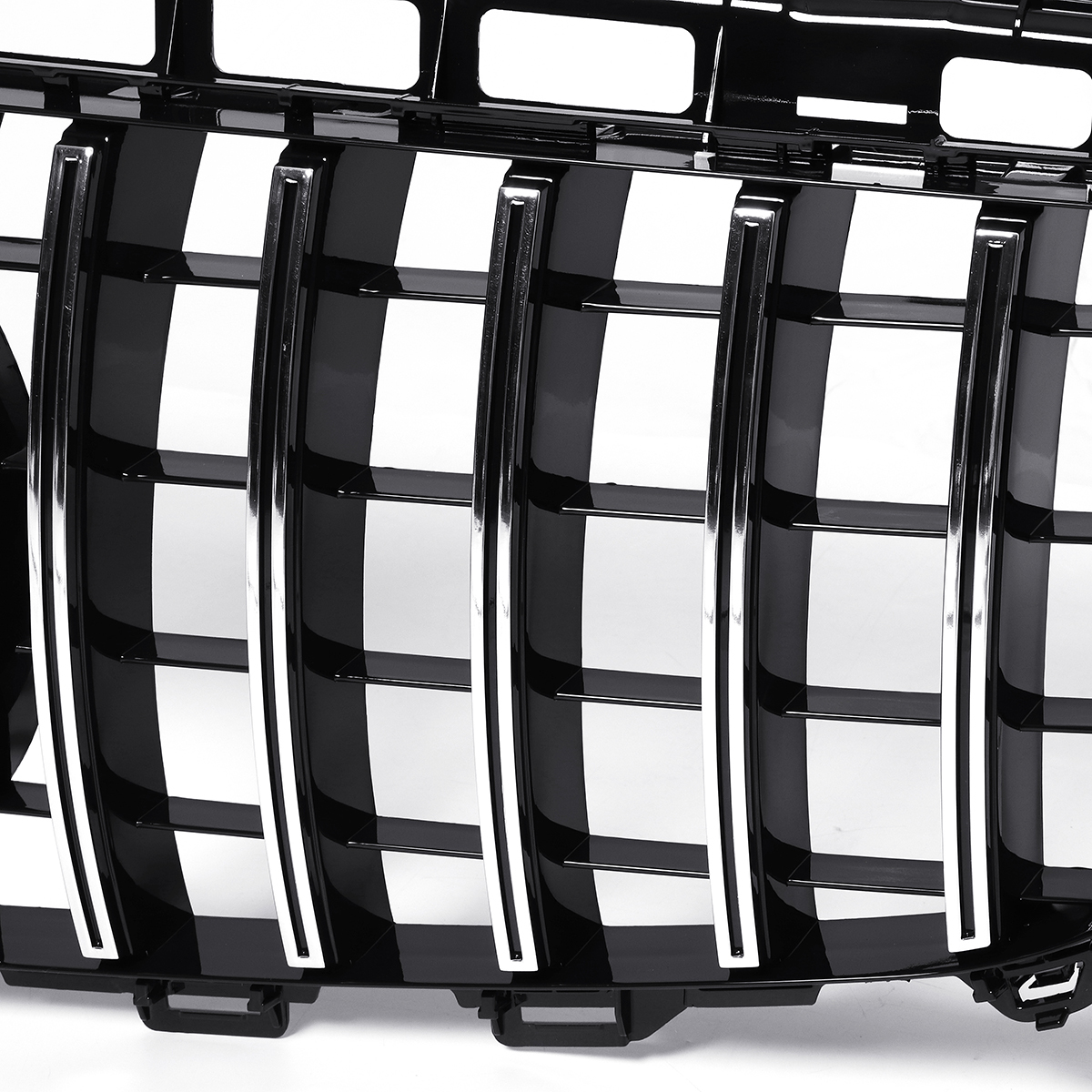 GT R Grille Fit Mercedes Benz W213 E-CLASS 2016-2020 W/ Camera Hole Black