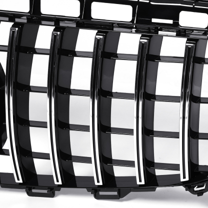 GT R Grille Fit Mercedes Benz W213 E-CLASS 2016-2020 W/ Camera Hole Black
