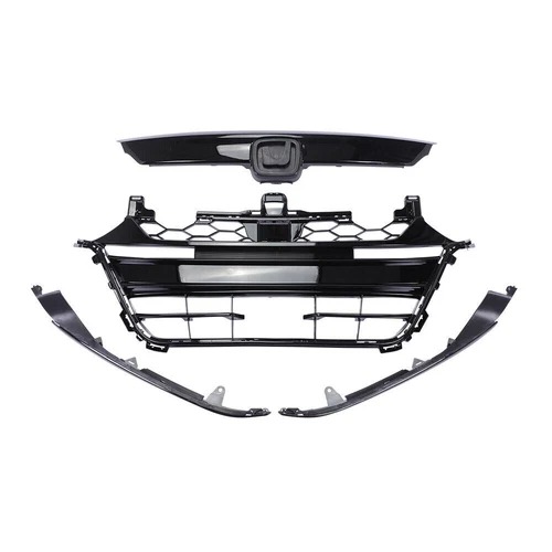 For 2018-2020 Honda Accord Grill Front Bumper Lower Grille Glossy Black 