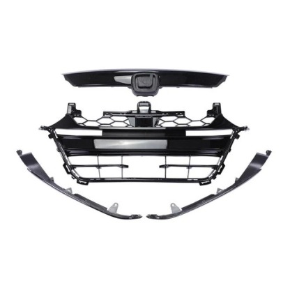 For 2018-2020 Honda Accord Grill Front Bumper Lower Grille Glossy Black 