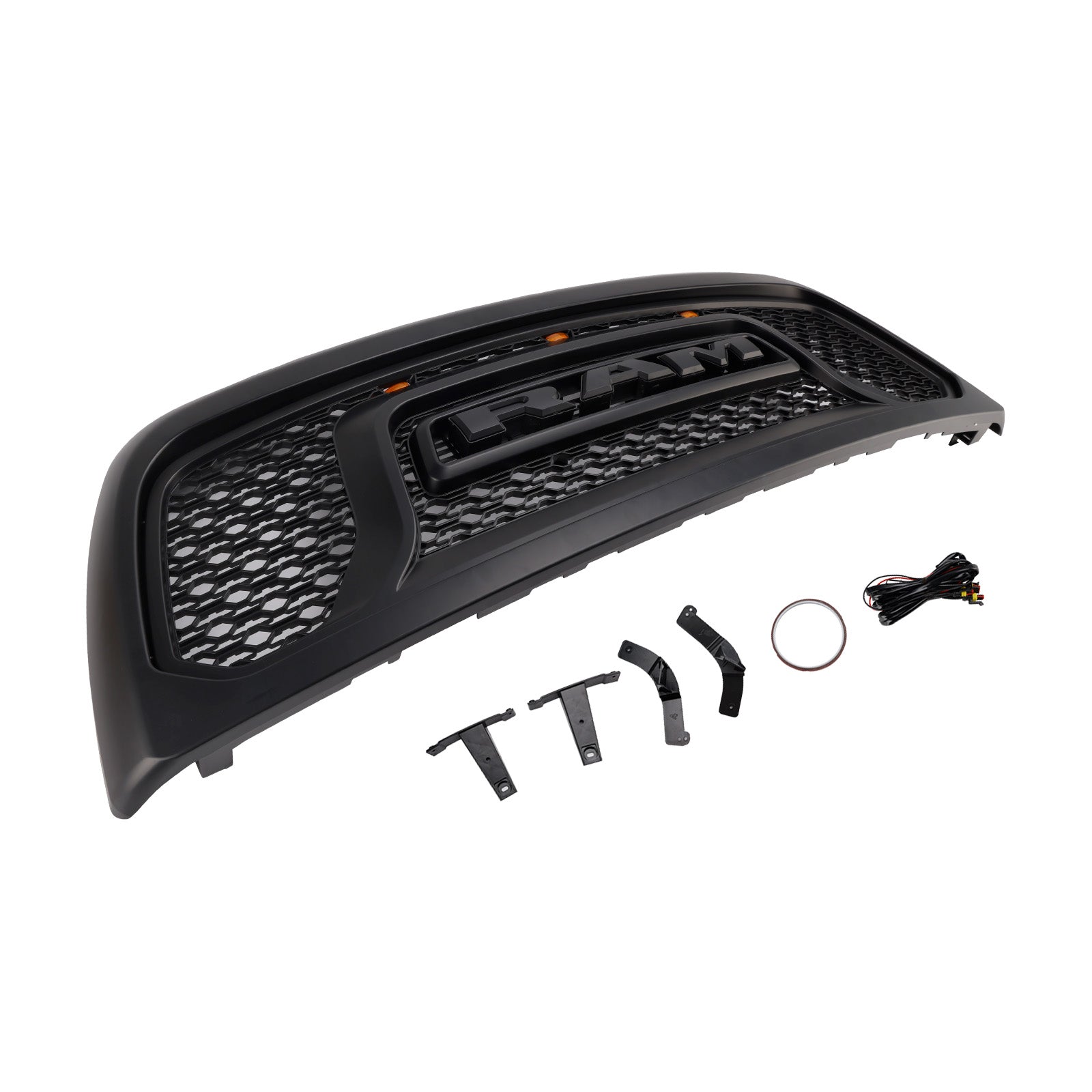 For 2013-2018 Dodge Ram 2500 3500 Front Grille Rebel Style Grill W/ LED Light