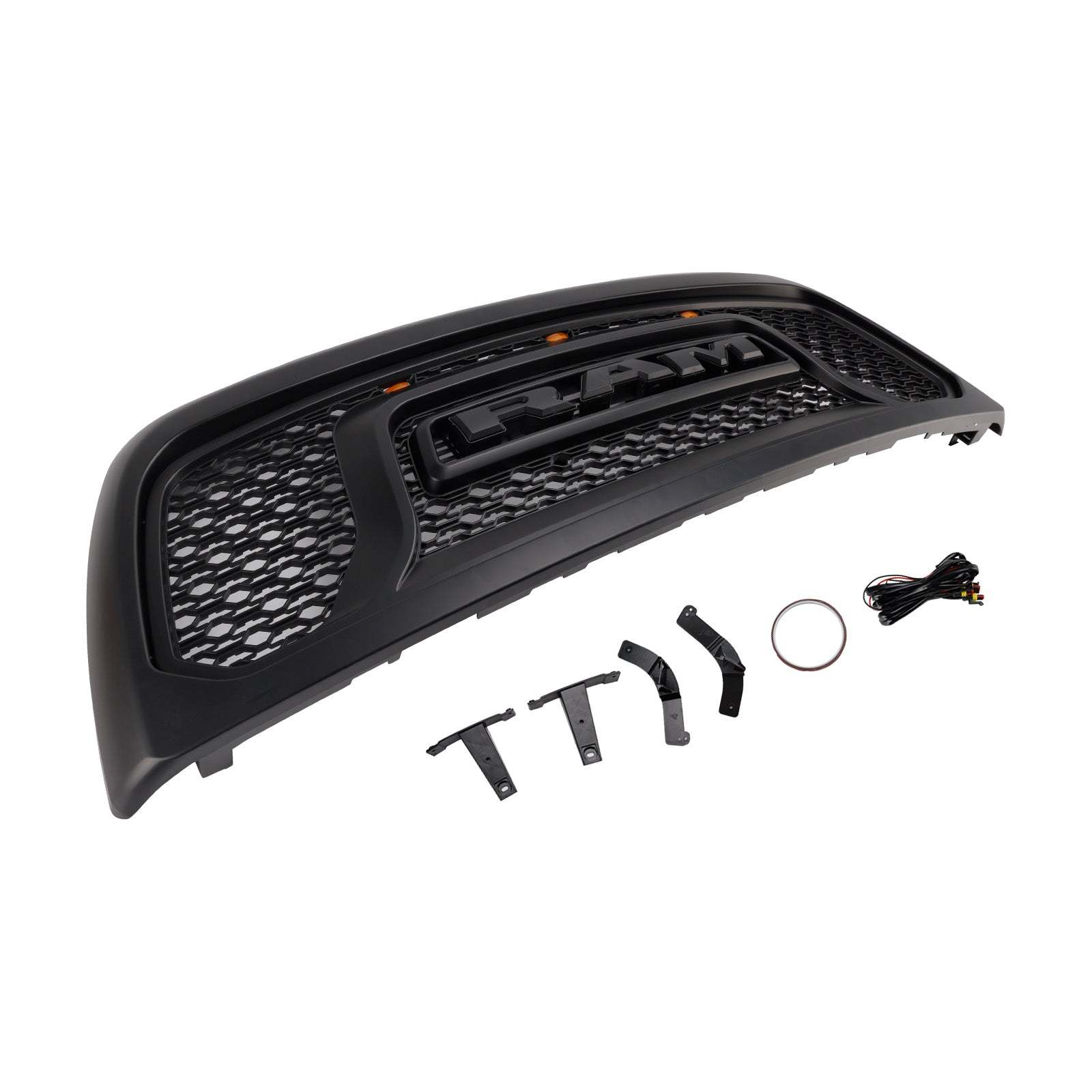 For 2013-2018 Dodge Ram 2500 3500 Front Grille Rebel Style Grill W/ LED Light