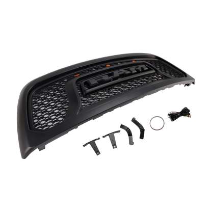 For 2013-2018 Dodge Ram 2500 3500 Front Grille Rebel Style Grill W/ LED Light