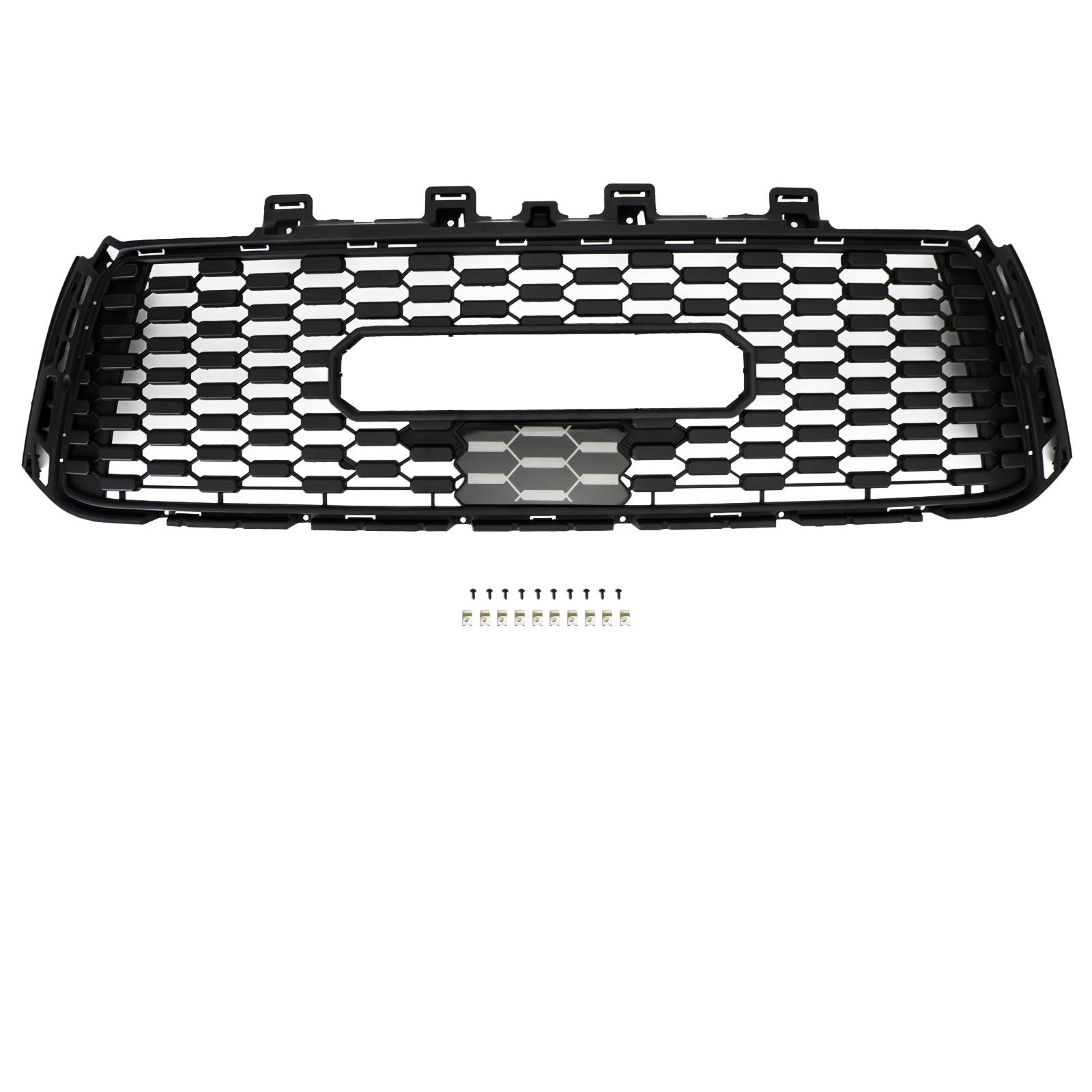 For 2010-2013 Toyota Tundra TRD PRO Front Bumper Grille Grill W/ Letters Matte Black