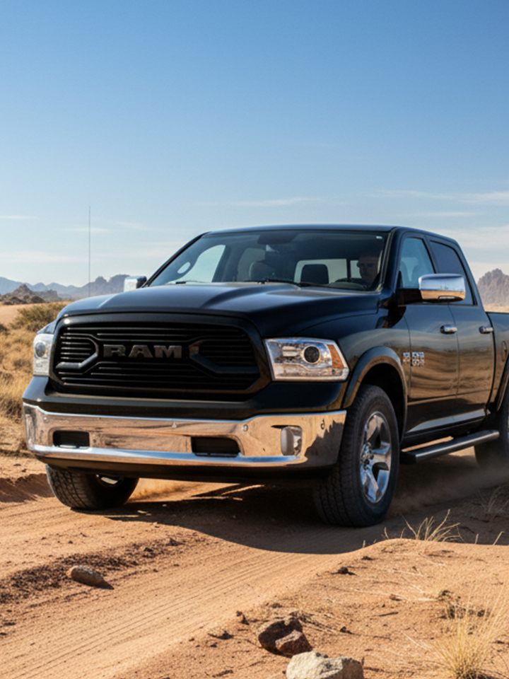 For 2013-2018 Dodge Ram 1500 Grill Big Horn Style Front Grille with Letter Matte Black