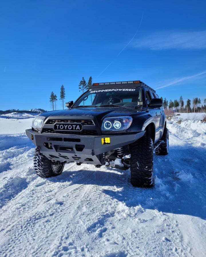 For Toyota 4Runner 2006-2009 Trd Pro Style Grill Front Grille W/ Led Light Matte Black