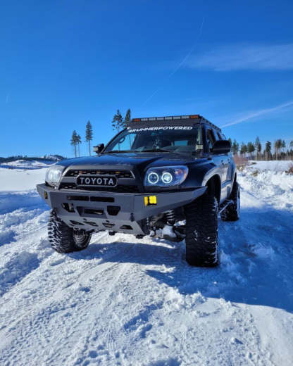 For Toyota 4Runner 2006-2009 Trd Pro Style Grill Front Grille W/ Led Light Matte Black