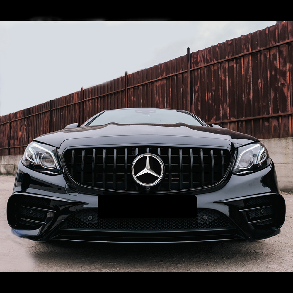 GT Style Grille Gloss Black For 2016-2020 Mercedes W213 E CLASS E200 E300 E350 E43 AMG