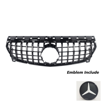 GT R Front Grill W/Emblem For Mercedes Benz W117 CLA Class CLA250 2013-2019